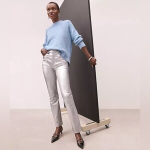 LOFT Silver Straight Leg Jeans